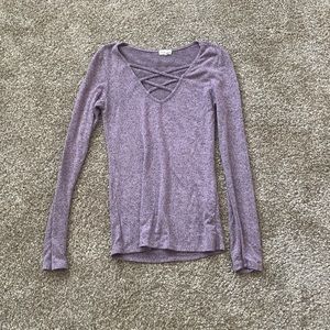 Purple long sleeve top